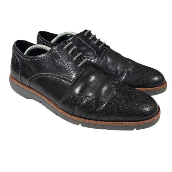 Donald J. Pliner EDD-61 Black Leather Oxford Dress Shoes Men\'s sz 10 main image 4